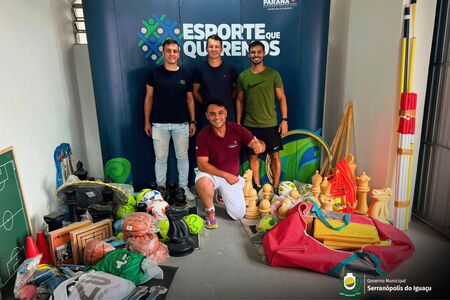 Departamento de esportes recebe equipamentos do Programa “O esporte que queremos” do Governo do Estado